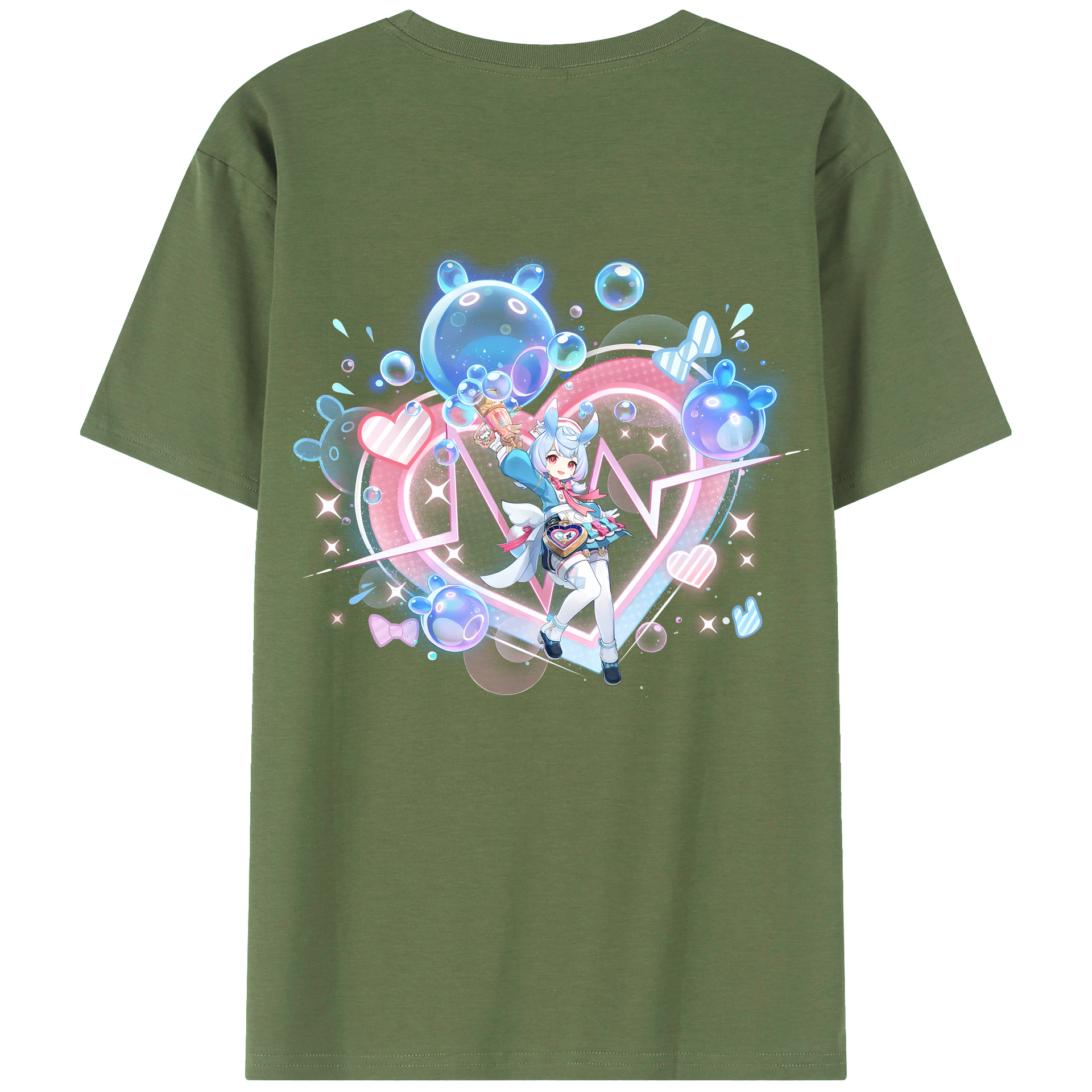 げんし神 シゲウィン genshin Shigewin 綿100％ メンズ半袖Tシャツ（バックプリント） 通気性